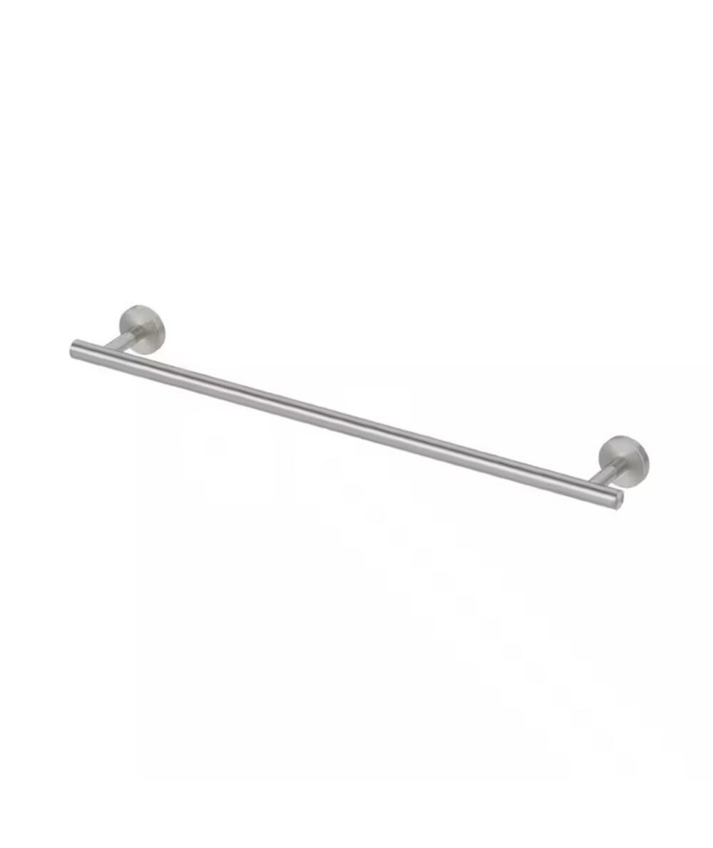 Level 18 In. Towel Bar In Brushed Nickel Bathroom Towel Rack Wall Mount
